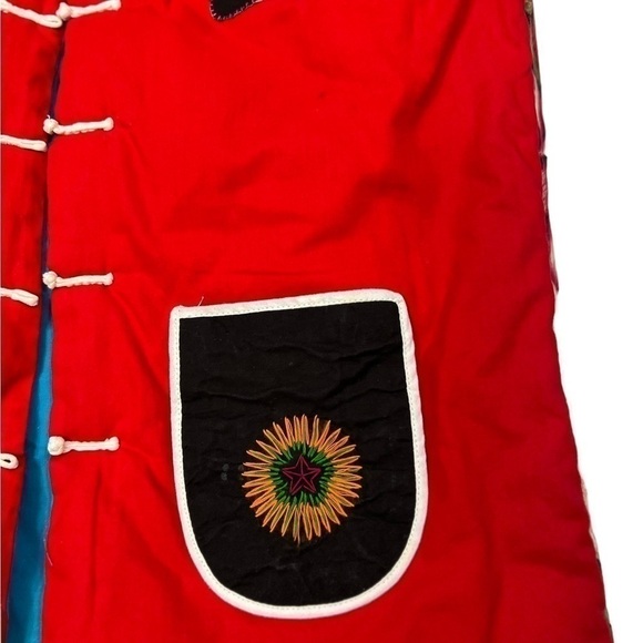 Vintage Chinese Quilted Applique Patchwork 3D Scorpion Frog Panda Vest - Picture 12 of 15